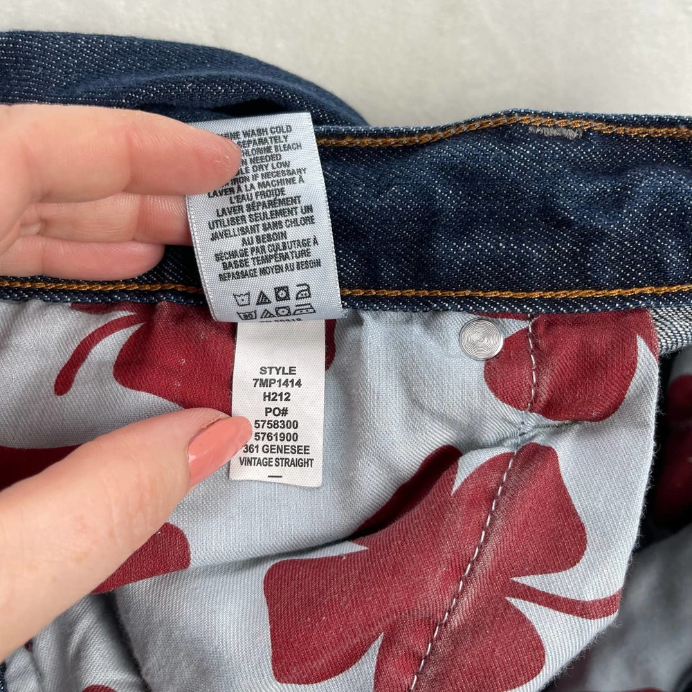 Lucky Brand 361‎ Vintage Straight Short Inseam Men's Jeans Dark Wash 38x28 - Picture 10 of 11